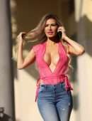 Ana Braga Braless Pokies, Out in Calabasas