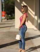 Ana Braga Braless Pokies, Out in Calabasas