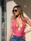 Ana Braga Braless Pokies, Out in Calabasas
