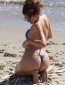 Blanca Blanco Booty for G-String Bikini Photoshoot on the Beach in Malibu