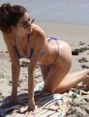 Blanca Blanco Booty for G-String Bikini Photoshoot on the Beach in Malibu