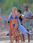 Caroline Vreeland Booty in Bikini Malfunction at the Beach in Tulum