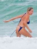 Caroline Vreeland Booty in Bikini Malfunction at the Beach in Tulum
