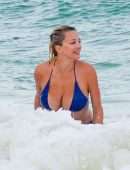 Caroline Vreeland Booty in Bikini Malfunction at the Beach in Tulum
