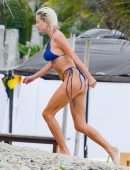 Caroline Vreeland Booty in Bikini Malfunction at the Beach in Tulum