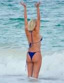 Caroline Vreeland Booty in Bikini Malfunction at the Beach in Tulum