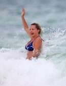 Caroline Vreeland Booty in Bikini Malfunction at the Beach in Tulum