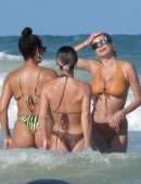Caroline Vreeland Pokies in Wet Bikini at the Beach on Vacation in Tulum