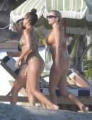 Caroline Vreeland Pokies in Wet Bikini at the Beach on Vacation in Tulum