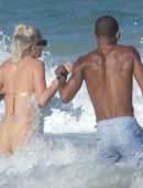 Caroline Vreeland Pokies in Wet Bikini at the Beach on Vacation in Tulum