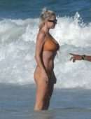 Caroline Vreeland Pokies in Wet Bikini at the Beach on Vacation in Tulum