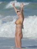 Caroline Vreeland Pokies in Wet Bikini at the Beach on Vacation in Tulum