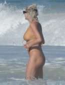 Caroline Vreeland Pokies in Wet Bikini at the Beach on Vacation in Tulum
