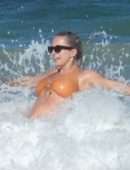 Caroline Vreeland Pokies in Wet Bikini at the Beach on Vacation in Tulum