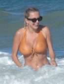 Caroline Vreeland Pokies in Wet Bikini at the Beach on Vacation in Tulum