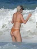 Caroline Vreeland Pokies in Wet Bikini at the Beach on Vacation in Tulum