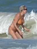 Caroline Vreeland Pokies in Wet Bikini at the Beach on Vacation in Tulum