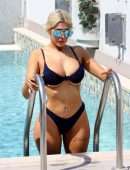 Chloe Ferry in Bikini at a Pool in Dubai