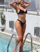 Chloe Ferry in Bikini at a Pool in Dubai