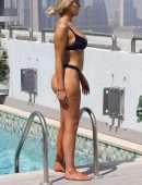 Chloe Ferry in Bikini at a Pool in Dubai