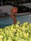 Claudia Romani Booty in Thong Bikini Photoshoot in Miami