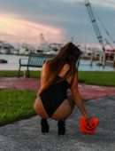 Claudia Romani for “Trick or Treat” Halloween Photoshoot in Miami Beach