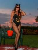 Claudia Romani for “Trick or Treat” Halloween Photoshoot in Miami Beach
