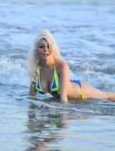 Courtney Stodden Booty in Bikini at Beach in Malibu