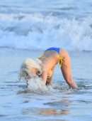 Courtney Stodden Booty in Bikini at Beach in Malibu