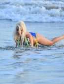 Courtney Stodden Booty in Bikini at Beach in Malibu