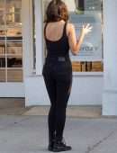 Eiza González in Black Jeans on the Phone in Studio City