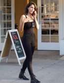 Eiza González in Black Jeans on the Phone in Studio City