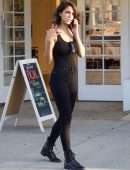 Eiza González in Black Jeans on the Phone in Studio City