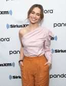 Emilia Clarke at SiriusXM Town Hall Special with the cast of 'Last Christmas' in NYC