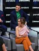 Emilia Clarke at SiriusXM Town Hall Special with the cast of 'Last Christmas' in NYC