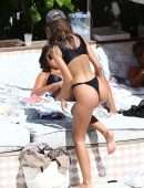 Emily Ratajkowski in Tiny Bikini by Poolside in Miami
