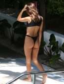 Emily Ratajkowski in Tiny Bikini by Poolside in Miami