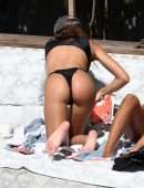 Emily Ratajkowski in Tiny Bikini by Poolside in Miami