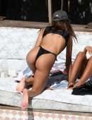 Emily Ratajkowski in Tiny Bikini by Poolside in Miami