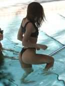 Emily Ratajkowski in Tiny Bikini by Poolside in Miami