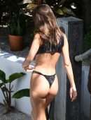 Emily Ratajkowski in Tiny Bikini by Poolside in Miami