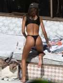 Emily Ratajkowski in Tiny Bikini by Poolside in Miami
