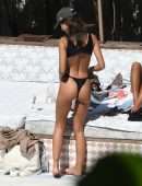 Emily Ratajkowski in Tiny Bikini by Poolside in Miami