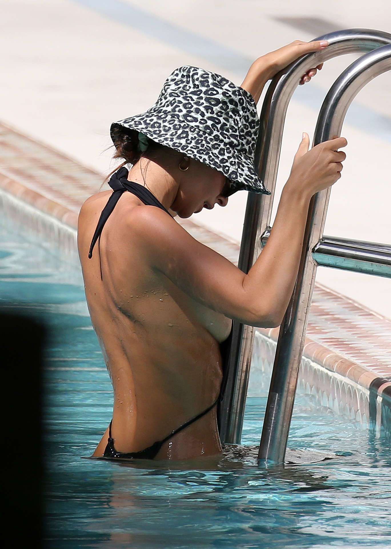 Emily Ratajkowski Booty in Bikini at a Beach in Miami