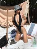 Emily Ratajkowski Booty in Bikini at a Beach in Miami