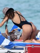 Emily Ratajkowski Booty in Swimsuit at the Beach in Miami