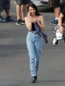 Emma Roberts Filming on the Set of American Horror Story 1984 in LA