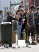 Emma Roberts Filming on the Set of American Horror Story 1984 in LA