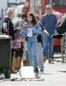 Emma Roberts Filming on the Set of American Horror Story 1984 in LA