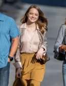 Emma Stone - Arriving at 'Jimmy Kimmel Live' in LA